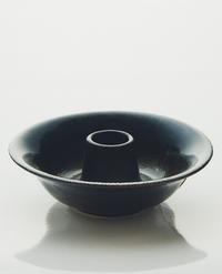 IRON AND STONEWARE CANDLEHOLDER