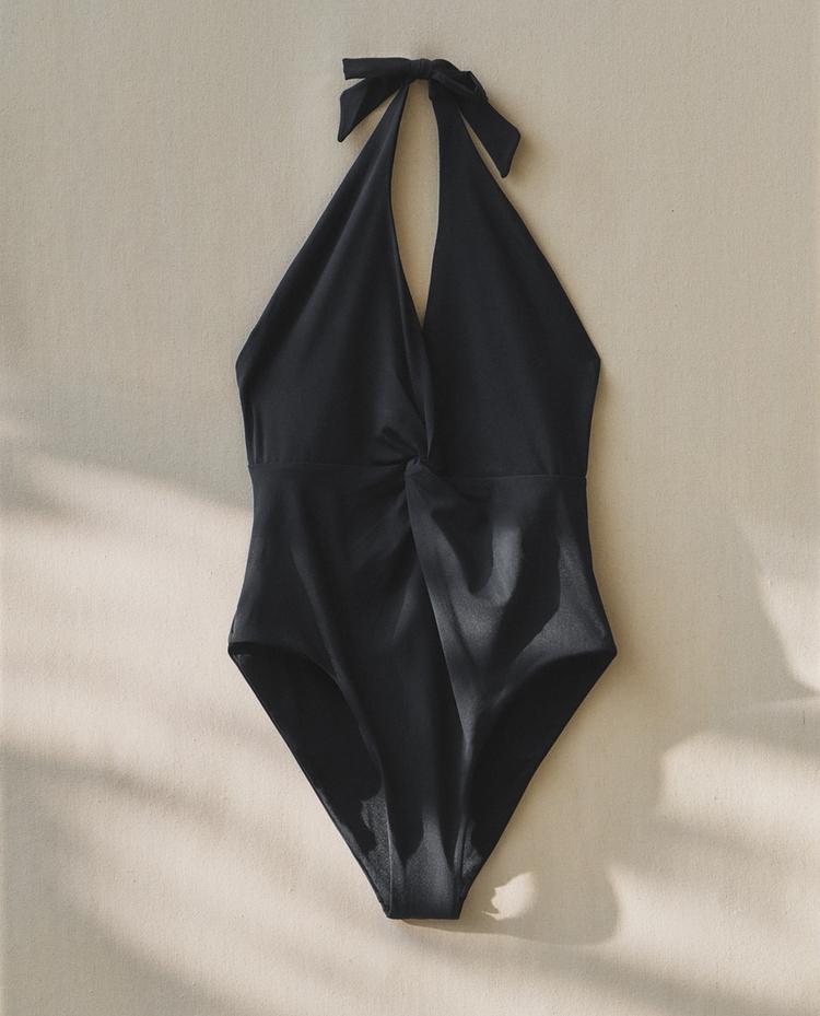 MAILLOT DE BAIN HALTER NŒUD