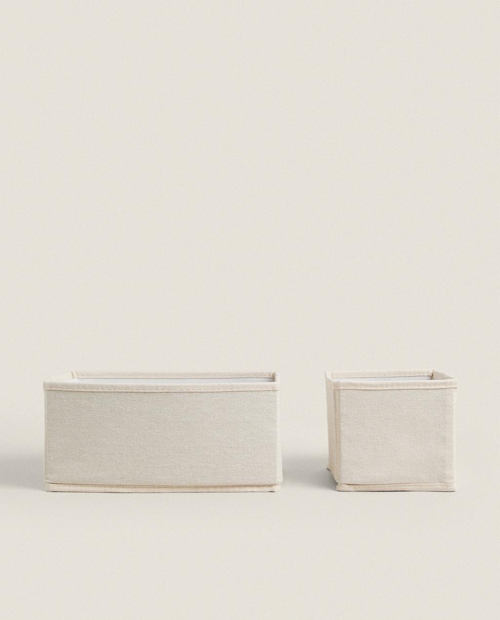 FOLDABLE COTTON STORAGE BOX
