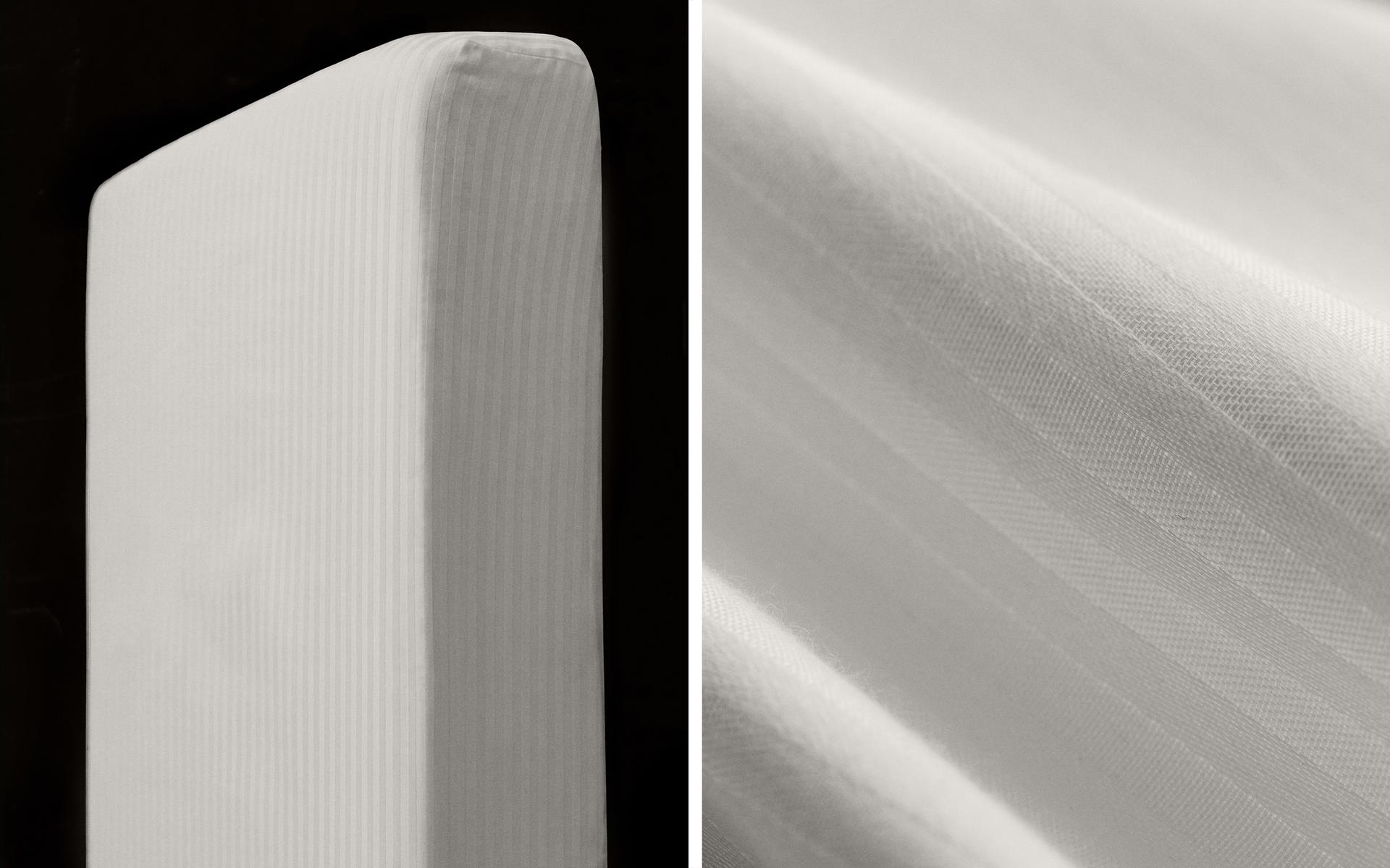 STRIPED COTTON MATTRESS PROTECTOR