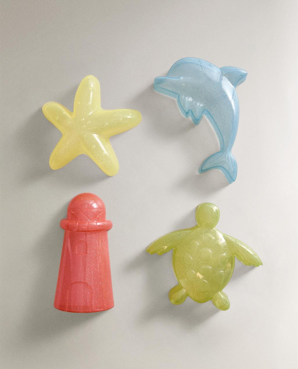 PACK OF KIDS’ GLITTER BEACH MOULDS (PACK OF 4)