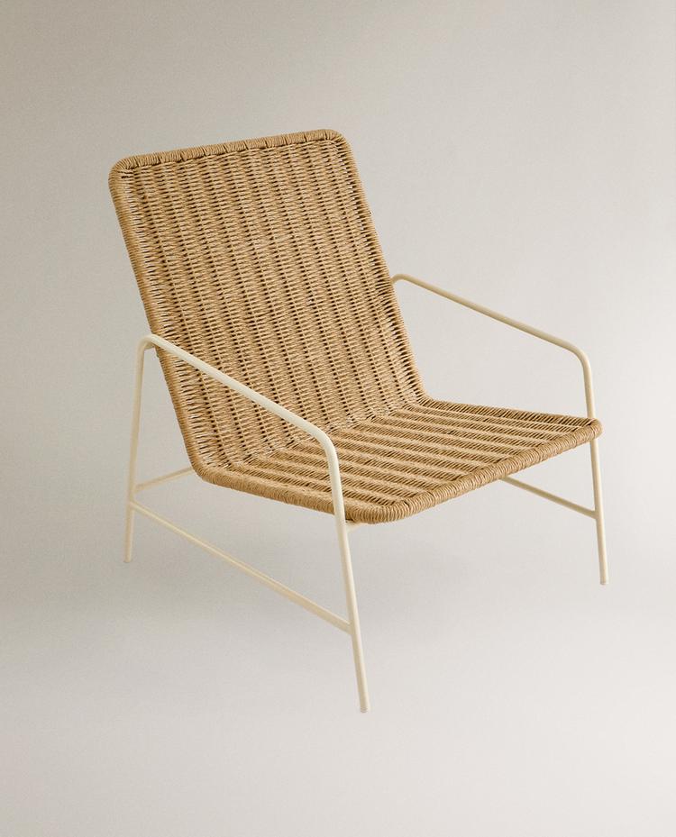 WOVEN METAL FRAME OUTDOOR CHAIR