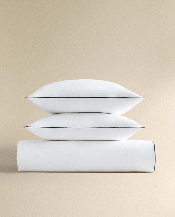 SATEEN DUVET COVER WITH PIPING