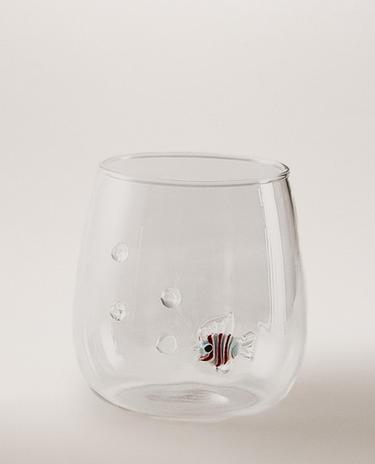 VERRE POISSONS ET BULLES