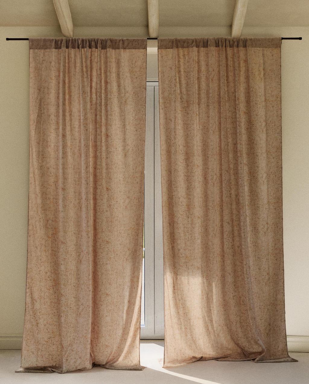 MEDIUM OPACITY FLORAL CURTAIN