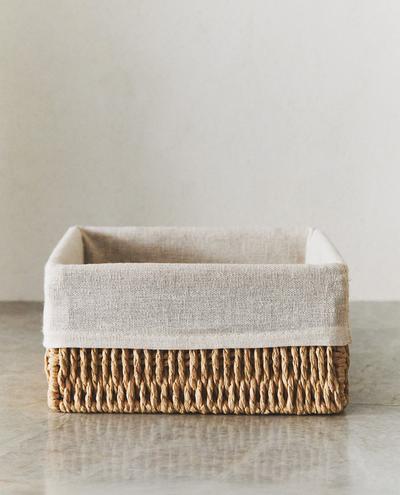 CESTA QUADRATA FODERA IN COTONE