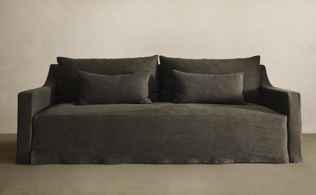WASHED LINEN SLIPCOVER COUCH