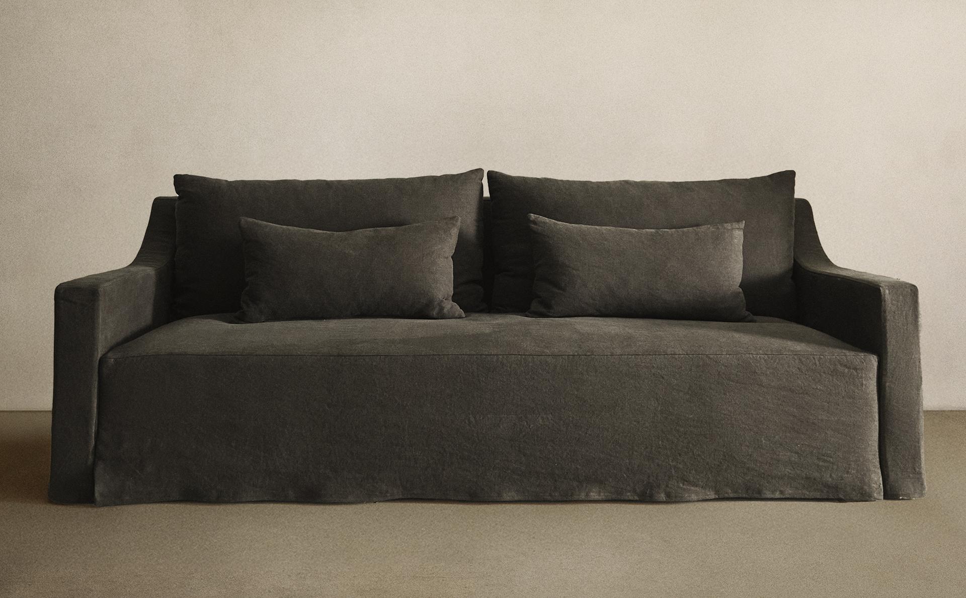 WASHED LINEN SLIPCOVER COUCH