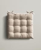 DYED THREAD CHECK CHAIR CUSHION