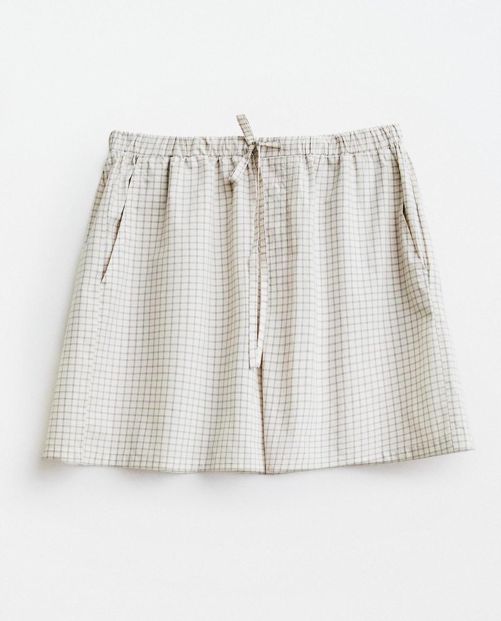 CHECK COTTON SHORTS