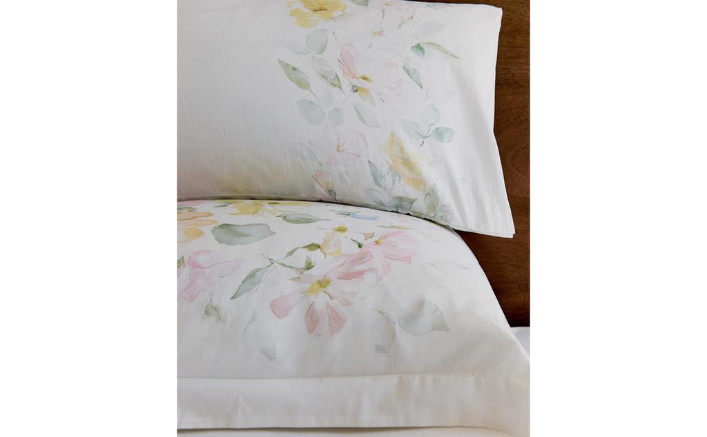 HOUSSE DE COUETTE FLEURS AQUARELLE