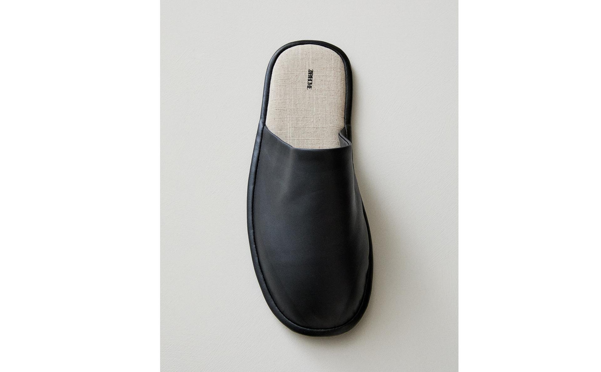 MULE CUIR CONTRASTE