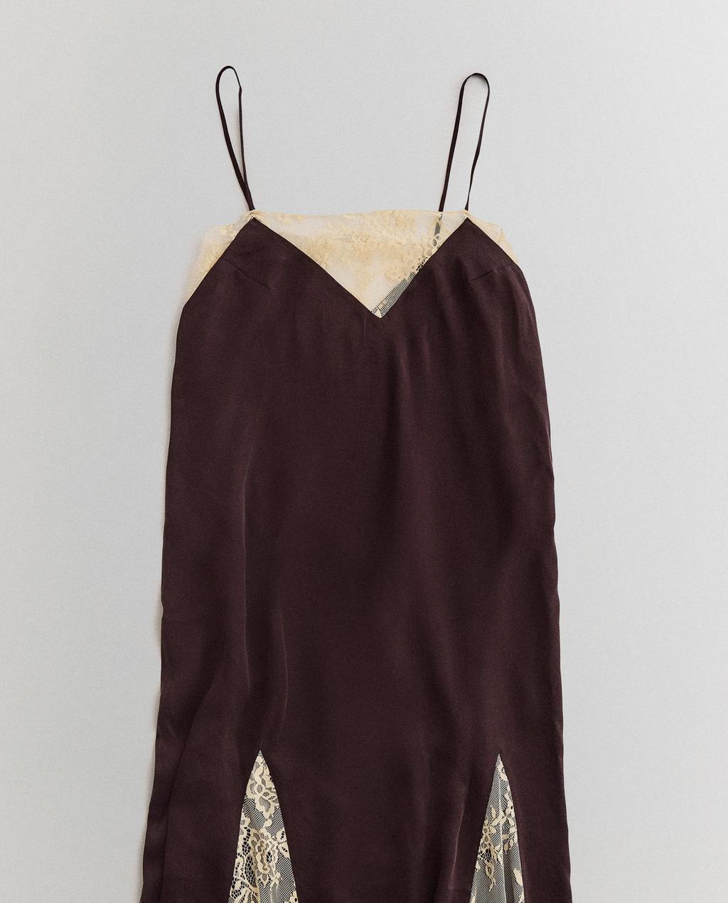 VESTIDO SEDA MORERA ENCAJE