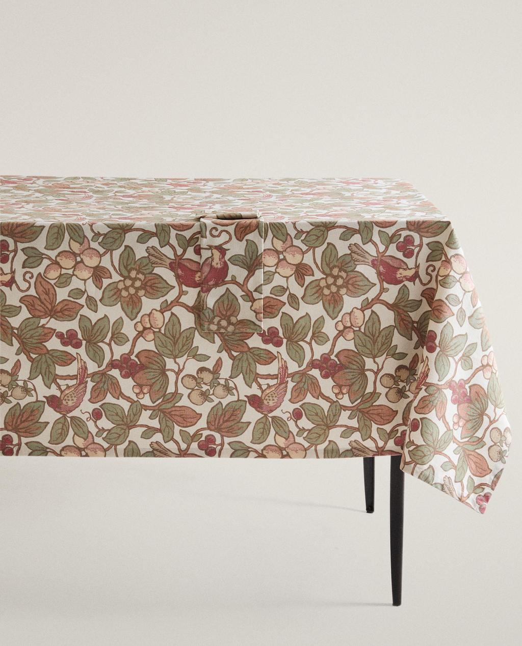 NAPPE COTON FLEURS ET OISEAUX | KATHARINE POLE