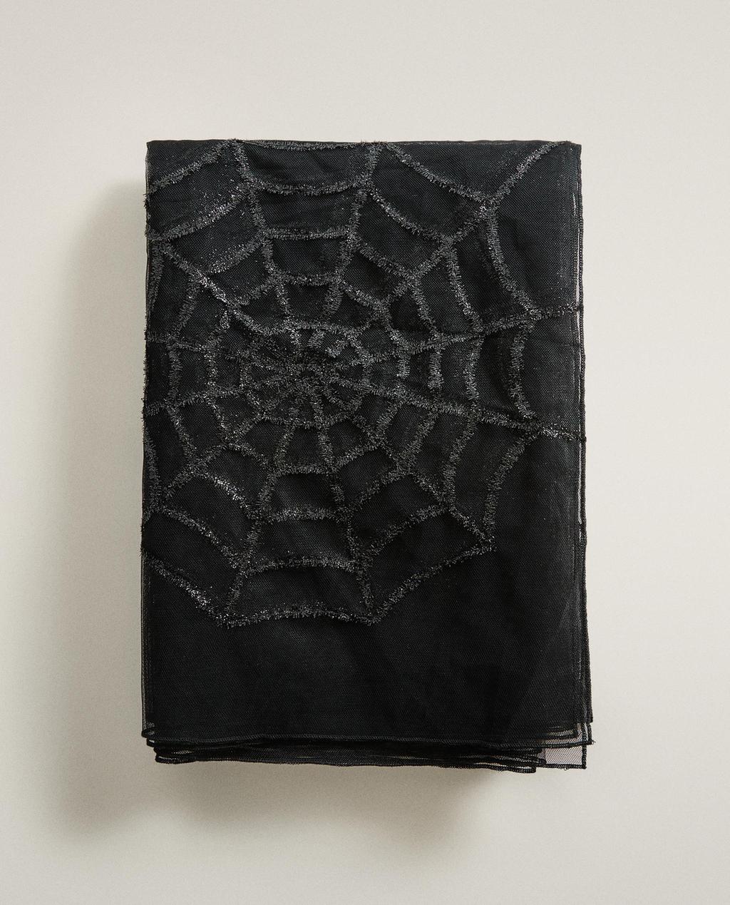 HALLOWEEN-TISCHDECKE FÜR KINDER MIT SPINNENNETZMUSTER