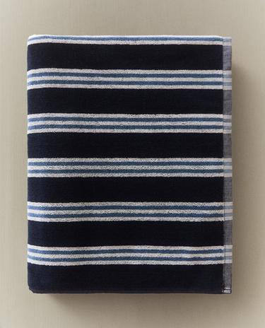 SERVIETTE DE BAIN RAYURES IRRÉGULIÈRES