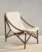 RATTAN ACCENT CHAIR AND CUSHION