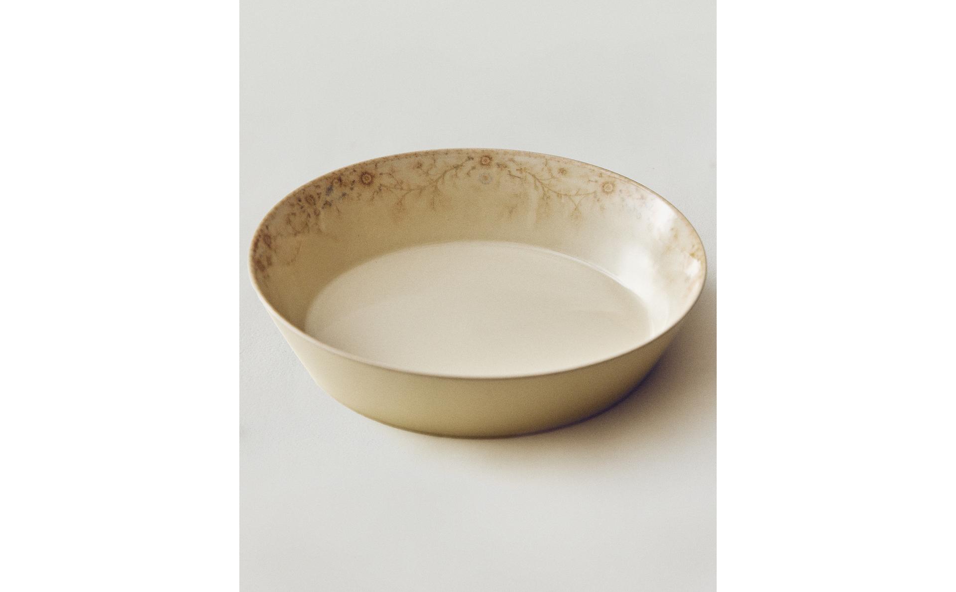 GARDENIA STONEWARE SALAD BOWL