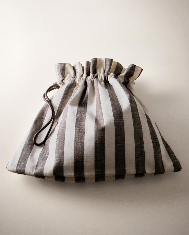 STRIPED MINI HANDBAG
