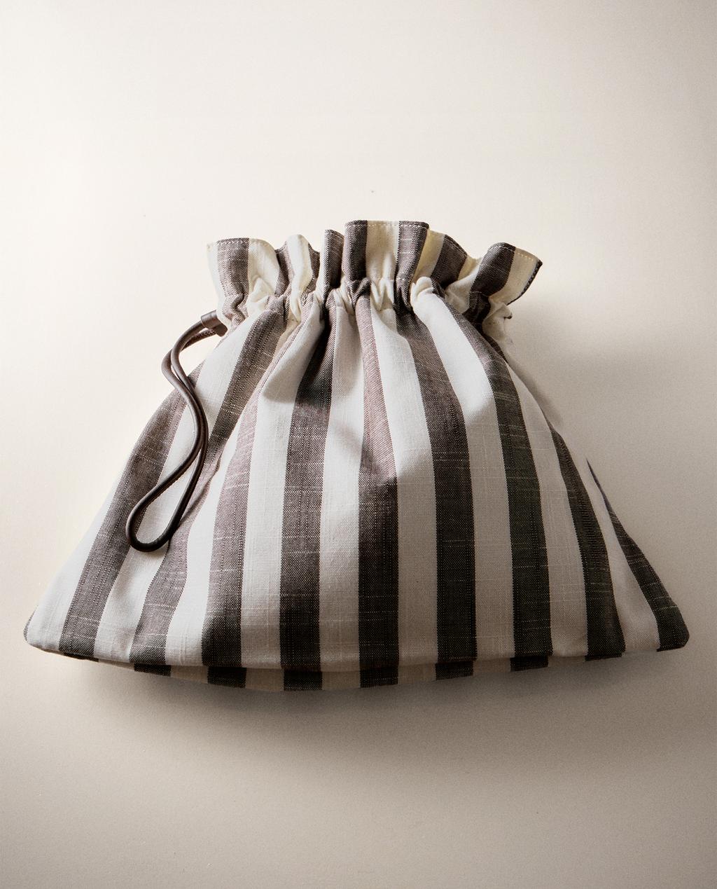 STRIPED MINI HANDBAG