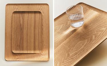 GROOT RECHTHOEKIG HOUTEN DIENBLAD
