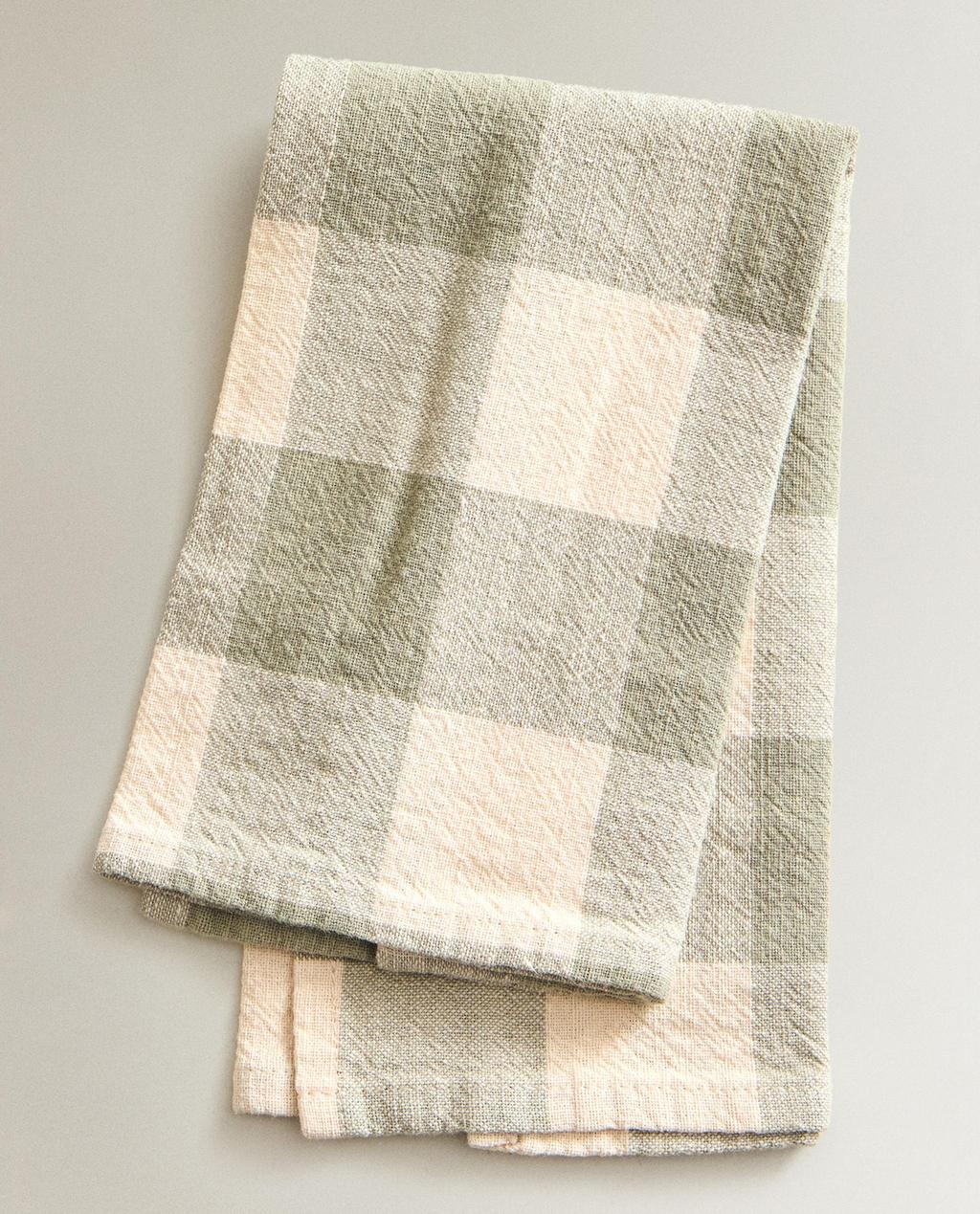 DYED THREAD CHECK NAPKINS (PACK OF 2)