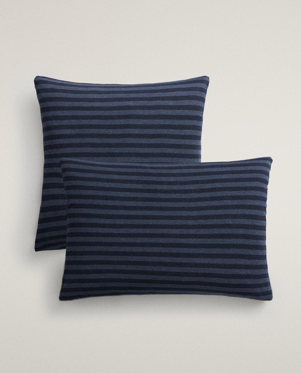 STRIPED COTTON JERSEY PILLOWCASE