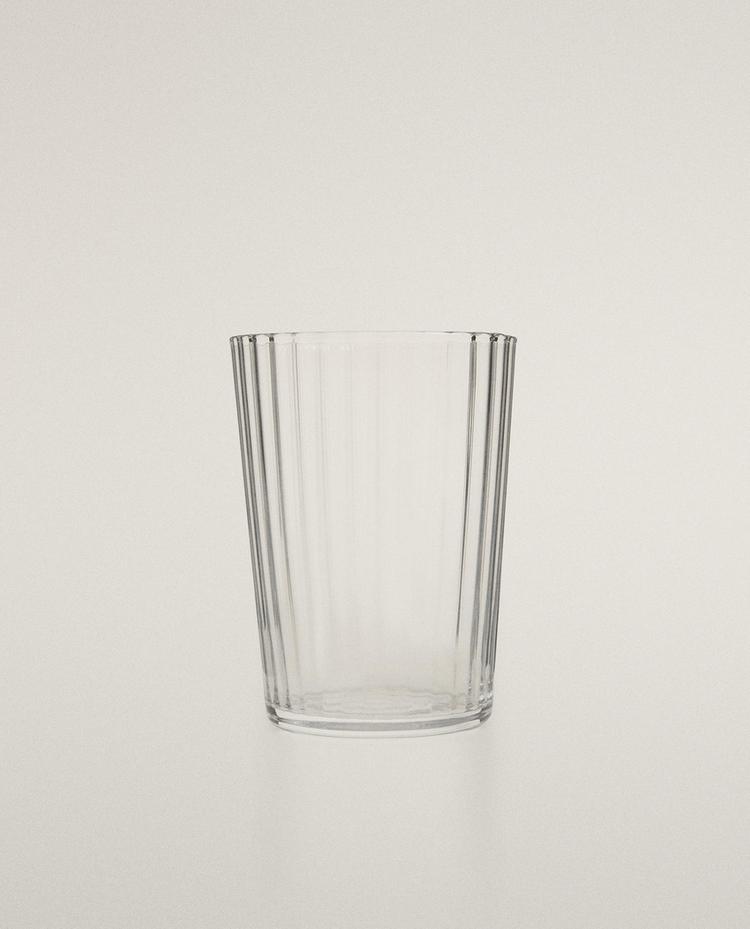 GLASS TUMBLER WITH LINES