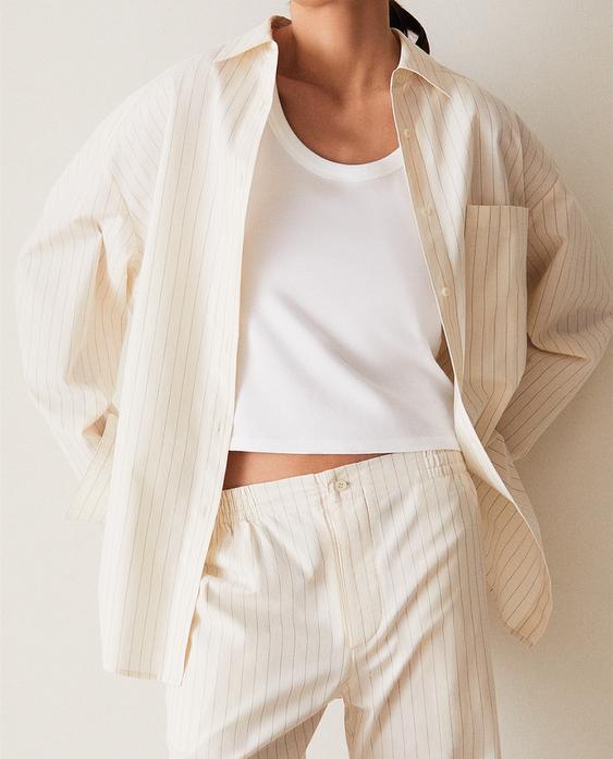 CHEMISE COTON À RAYURES