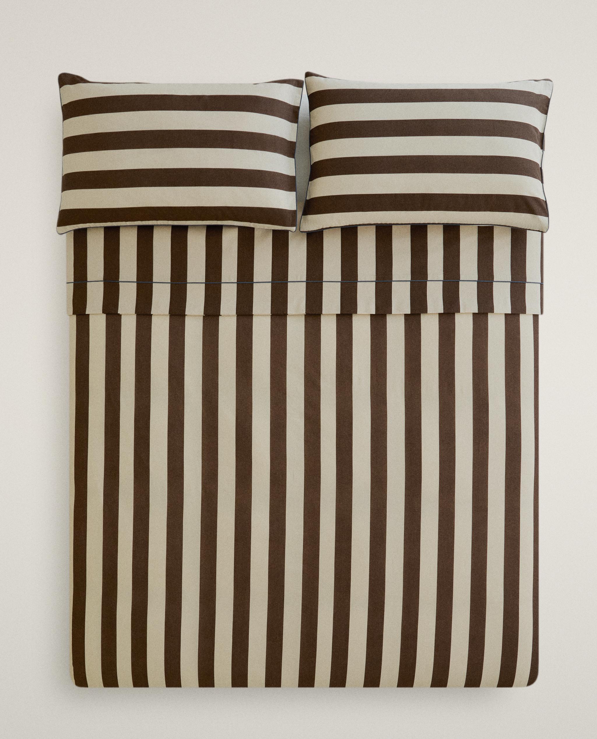 ZARA  掛け布団カバー 240x220cm コットン ウォッシュ加工コットン ストライプ 掛け布団カバー | Zara Home 日本