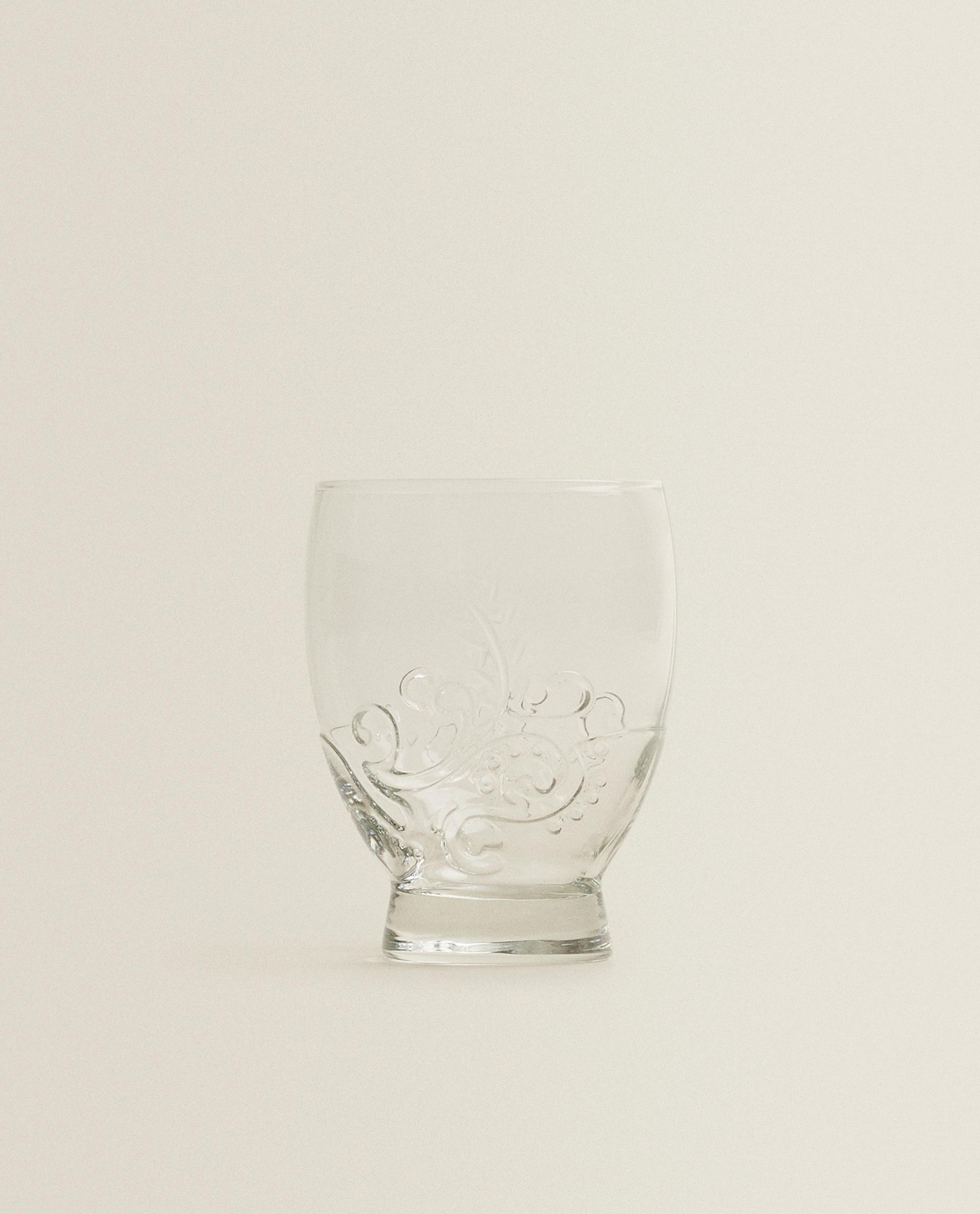 ガラスタンブラー レリーフ 花柄 | Zara Home 日本/Japan