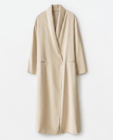 PLAIN SATEEN DRESSING GOWN