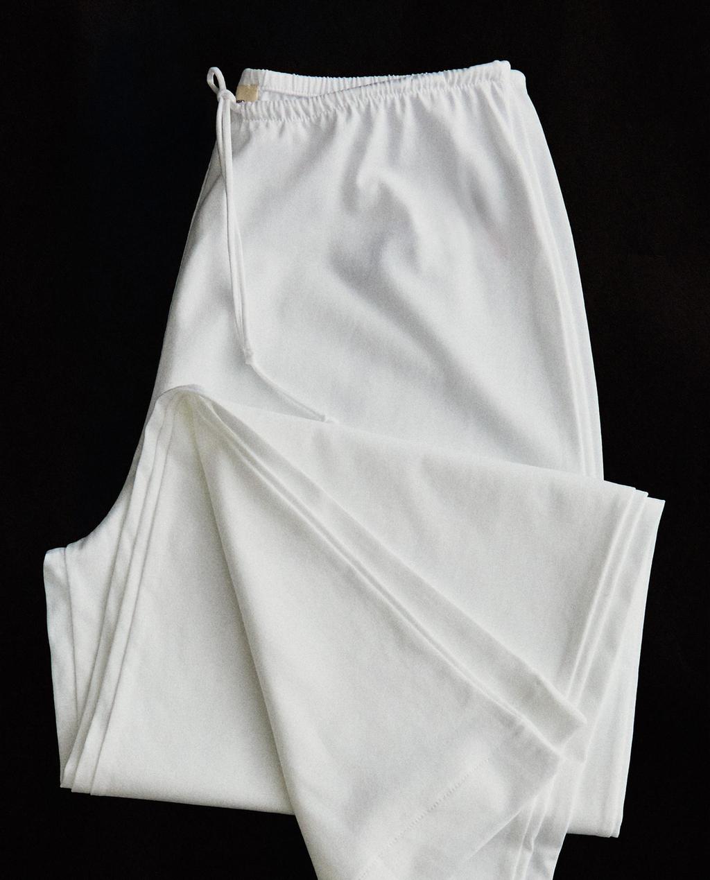 WIDE-LEG COTTON TROUSERS