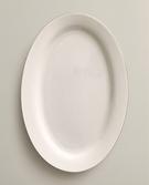 BONE CHINA OVALE SERVEERSCHAAL MET SIERRAND