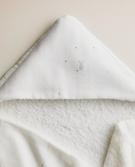 HOODED MUSLIN BABY BATH TOWEL WITH RABBITS