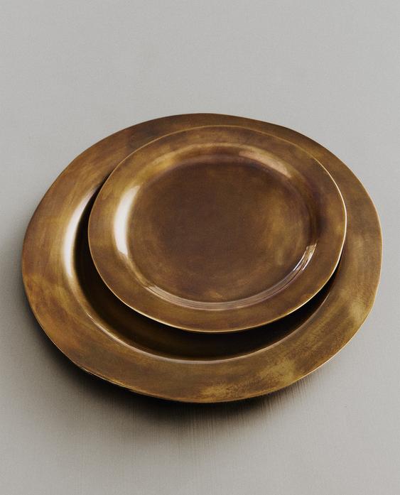 KLEINER TELLER AUS MESSING