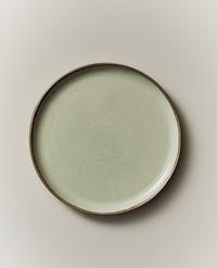 PLATO POSTRE PORCELANA FILO ENVEJECIDO