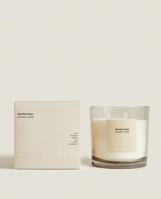 (620 G) ABSOLUTE LINEN SCENTED CANDLE (620 G) ABSOLUTE LINEN SCENTED CANDLE