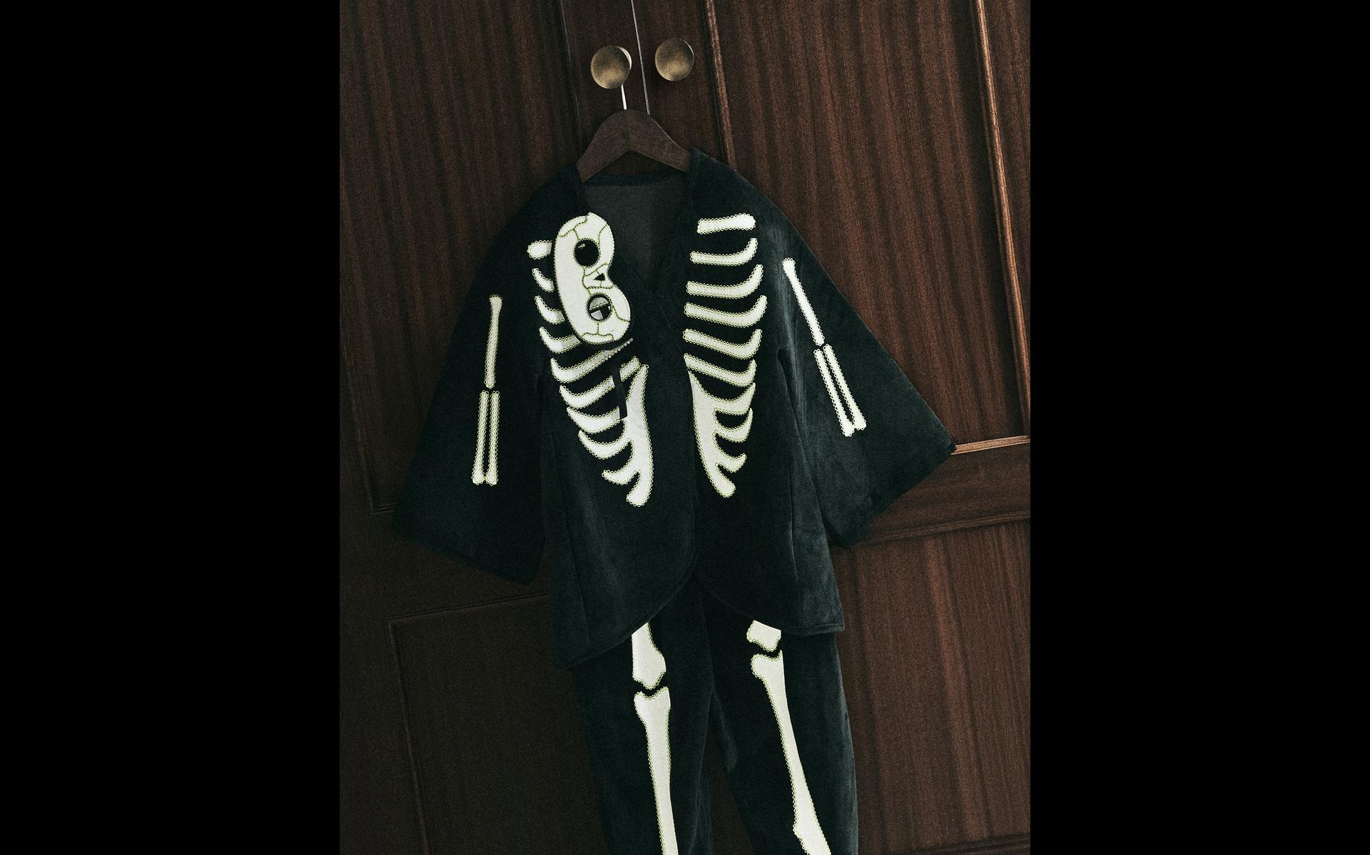 儿童万圣节骷髅服装