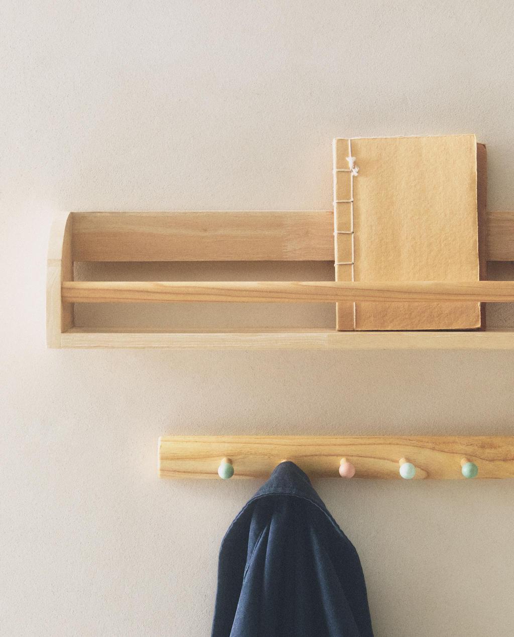 KIDS' COAT RACK AND SHELF
