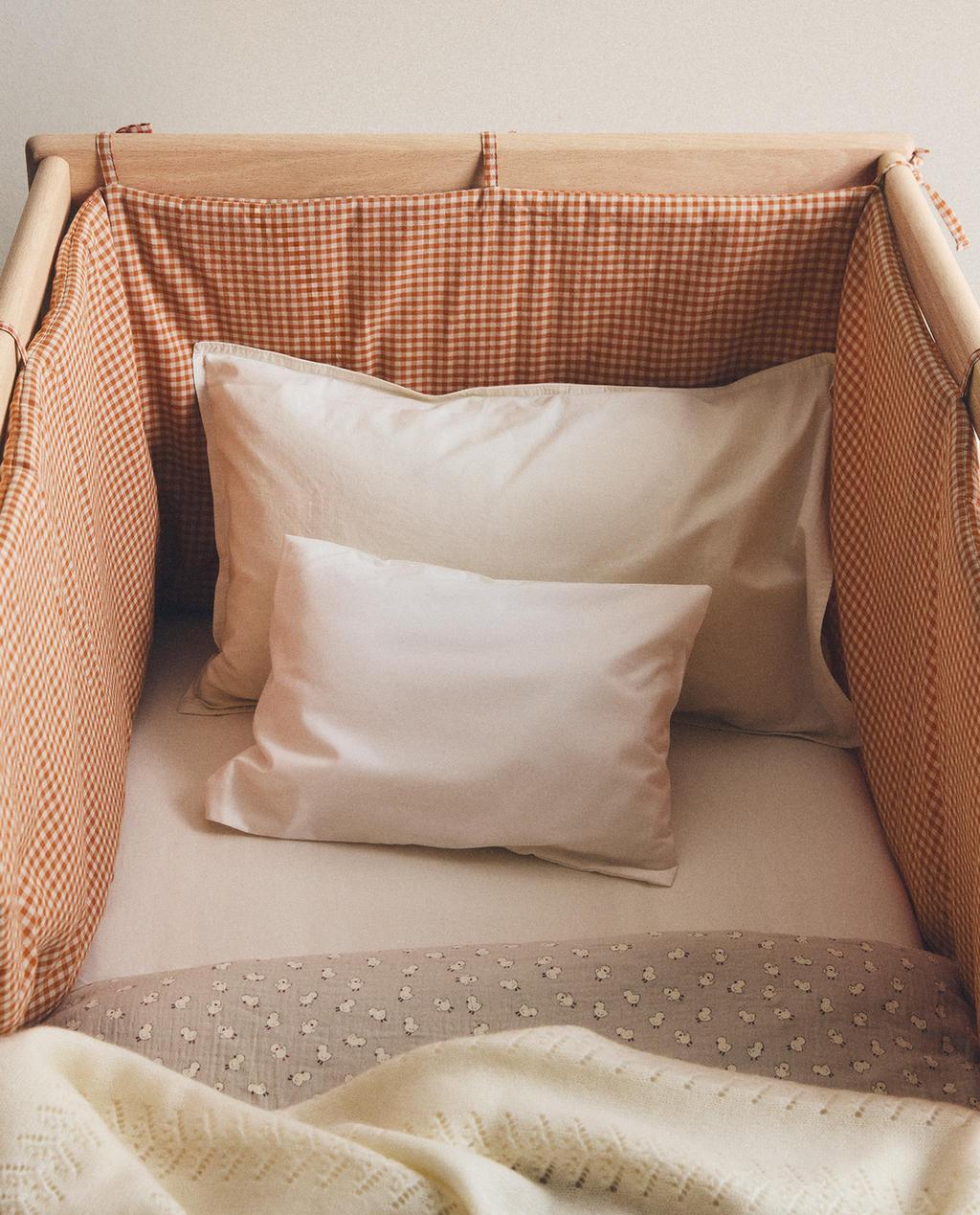 GINGHAM COTTON BABY COTT BUMPER