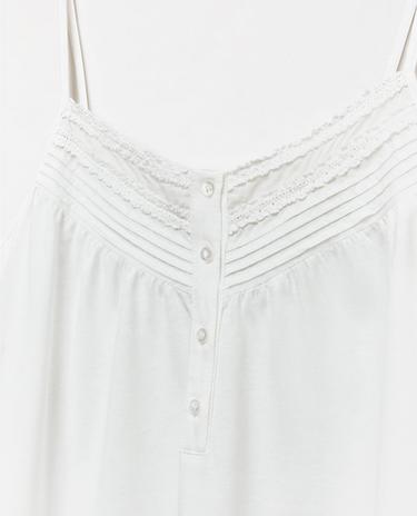 EMBROIDERED COTTON NIGHTGOWN