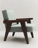 WALNUT UPHOLSTERED LINEN ACCENT CHAIR ZARA HOME BY BLASCO