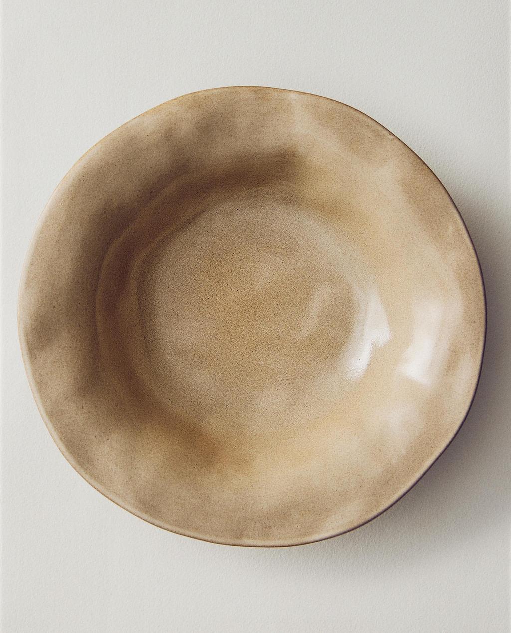 IRREGULAR STONEWARE SOUP PLATE