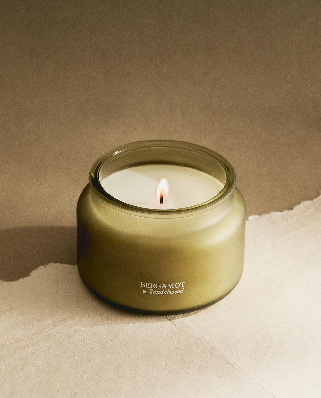 (240 G) VELA AROMÁTICA BERGAMOT & SANDALWOOD