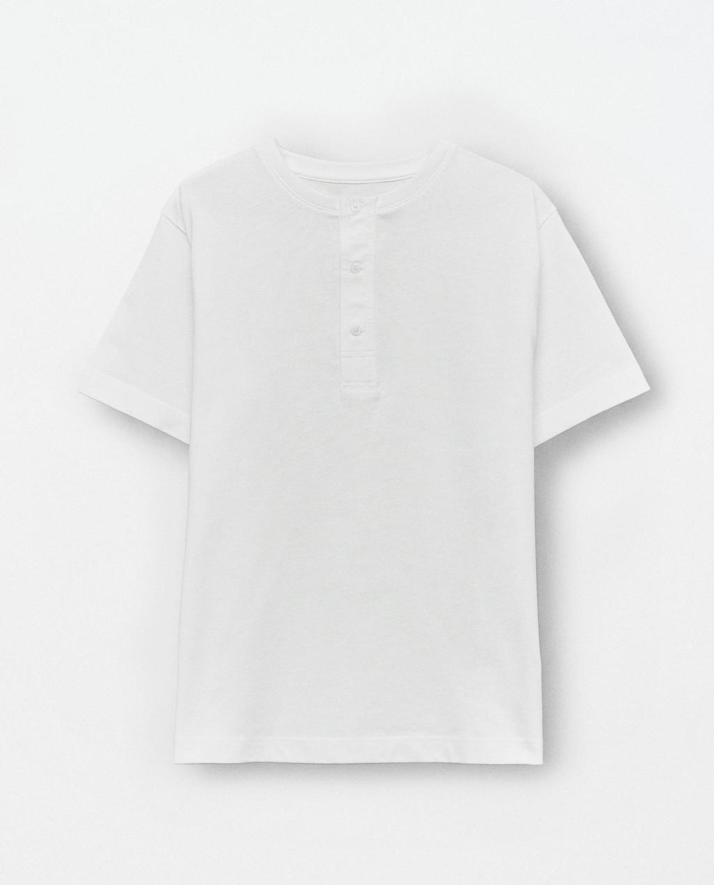 COTTON T-SHIRT WITH BUTTONS