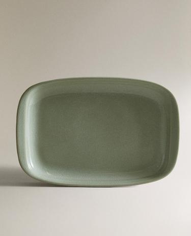 ENAMELLED STONEWARE SERVING DISH