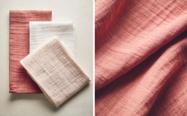 PACK OF MULTICOLOURED BABY MUSLIN CLOTHS (PACK OF 3)