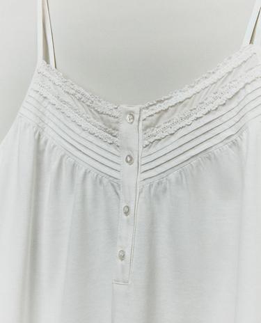 EMBROIDERED COTTON NIGHTGOWN