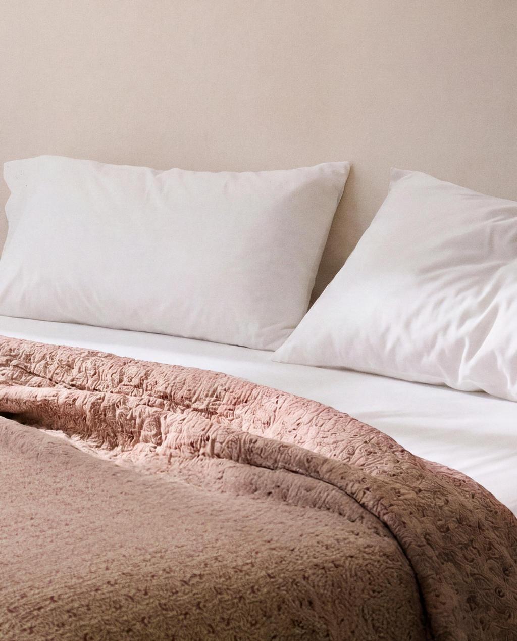 BRANCH PRINT COTTON AND LINEN BEDSPREAD